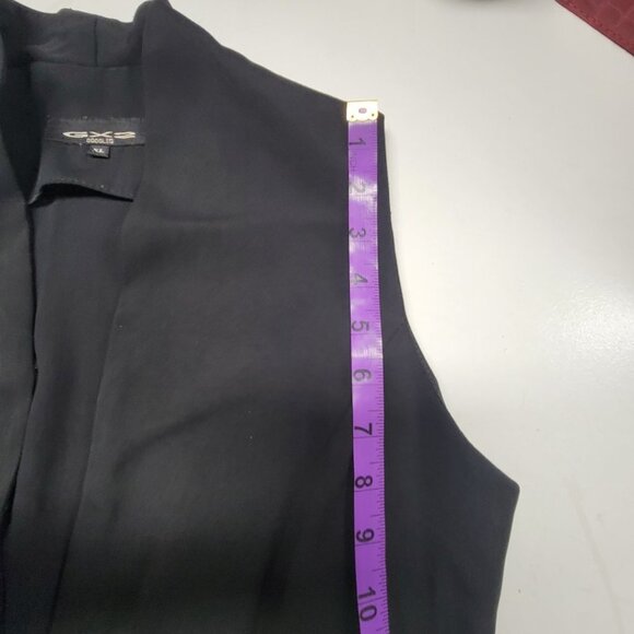 Sleeveless Black Maxi Front Zipper Long Dress Side Slits Size M/L - Picture 12 of 16